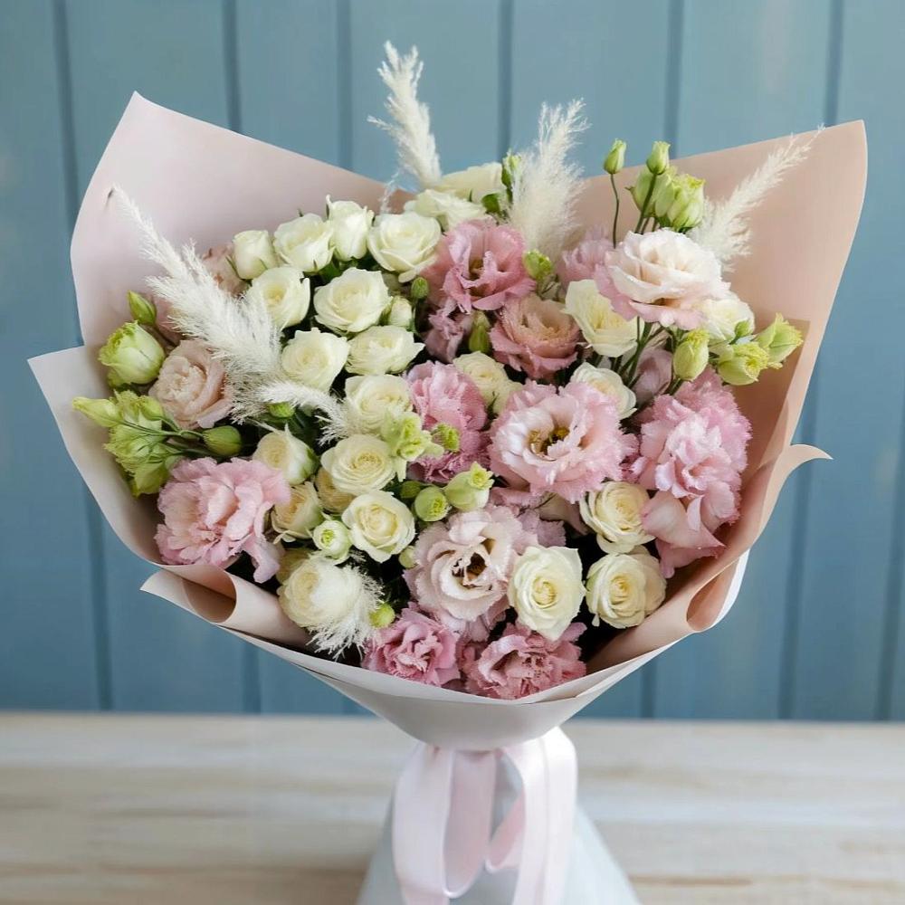 Букет цветов из: Альстромерии и Розы в Зыково