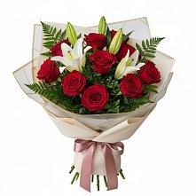 Букет цветов из:  Лилии и Розы #REPLACE_PRED# Зыково