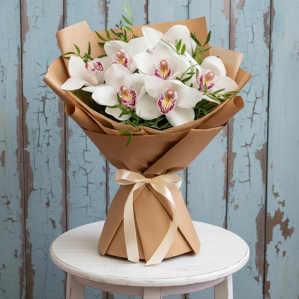 Букет цветов из: Орхидеи и Розы в Зыково