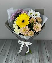 Букет цветов из:  Розы, Герберы и Хризантемы #REPLACE_PRED# Зыково