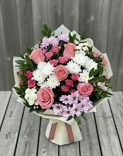 Букет цветов из:  Альстромерии, Гвоздики, Розы и Хризантемы #REPLACE_PRED# Зыково