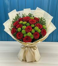 Букет цветов из:  Розы и Хризантемы в Зыково